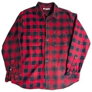 UNIQLO x JW Anderson Men's L Split Panel Flannel Shirt Buffalo Check Plaid